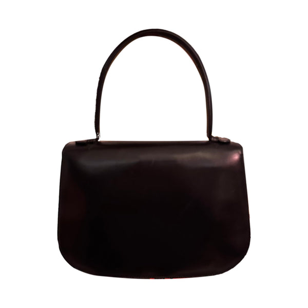 Celine Black Leather Top Handle Bag