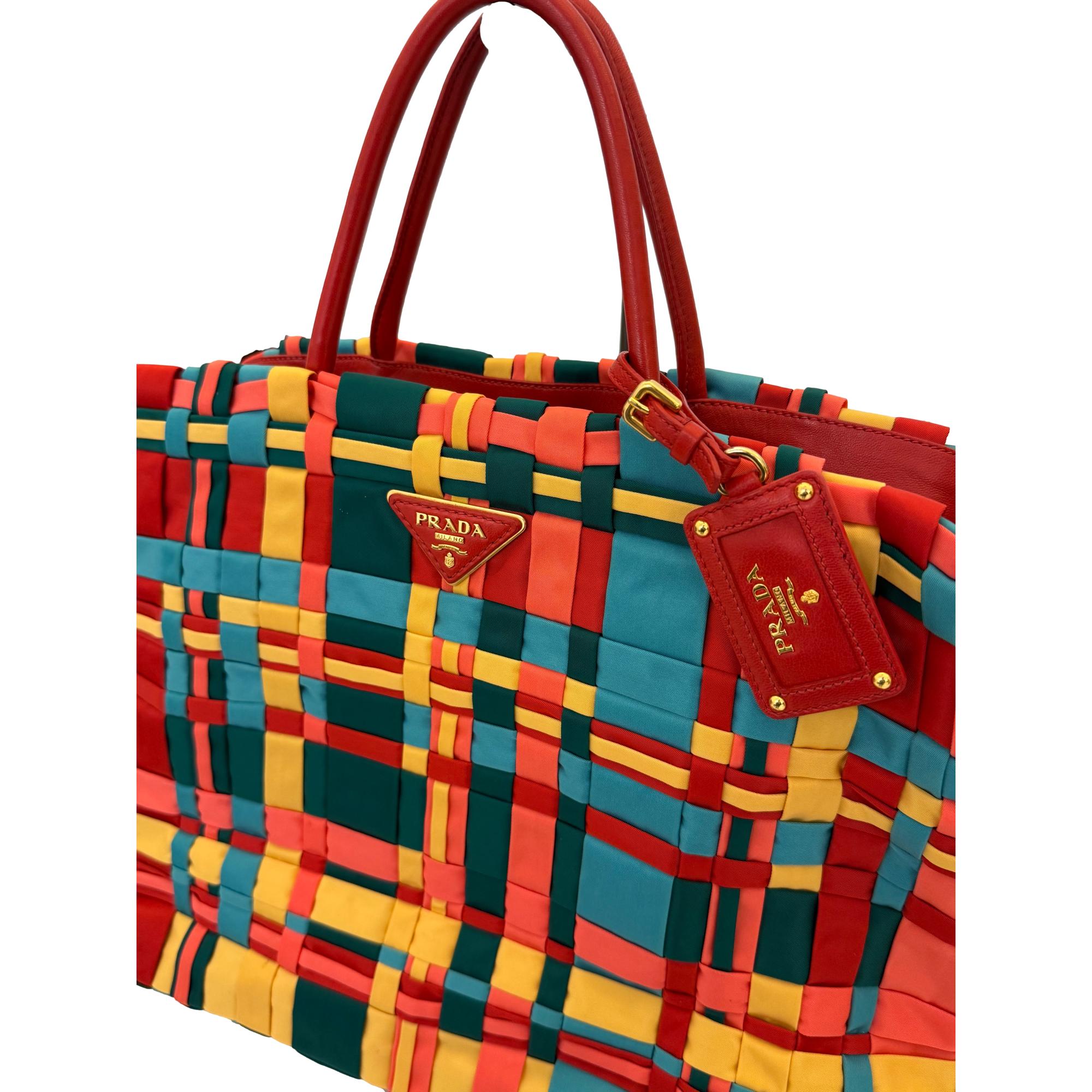 Prada Braided Nylon Tote