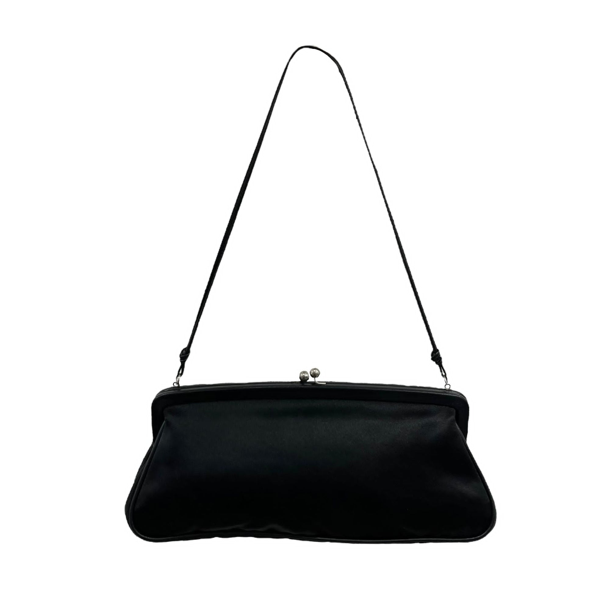 Prada Black Satin Mini Shoulder Bag