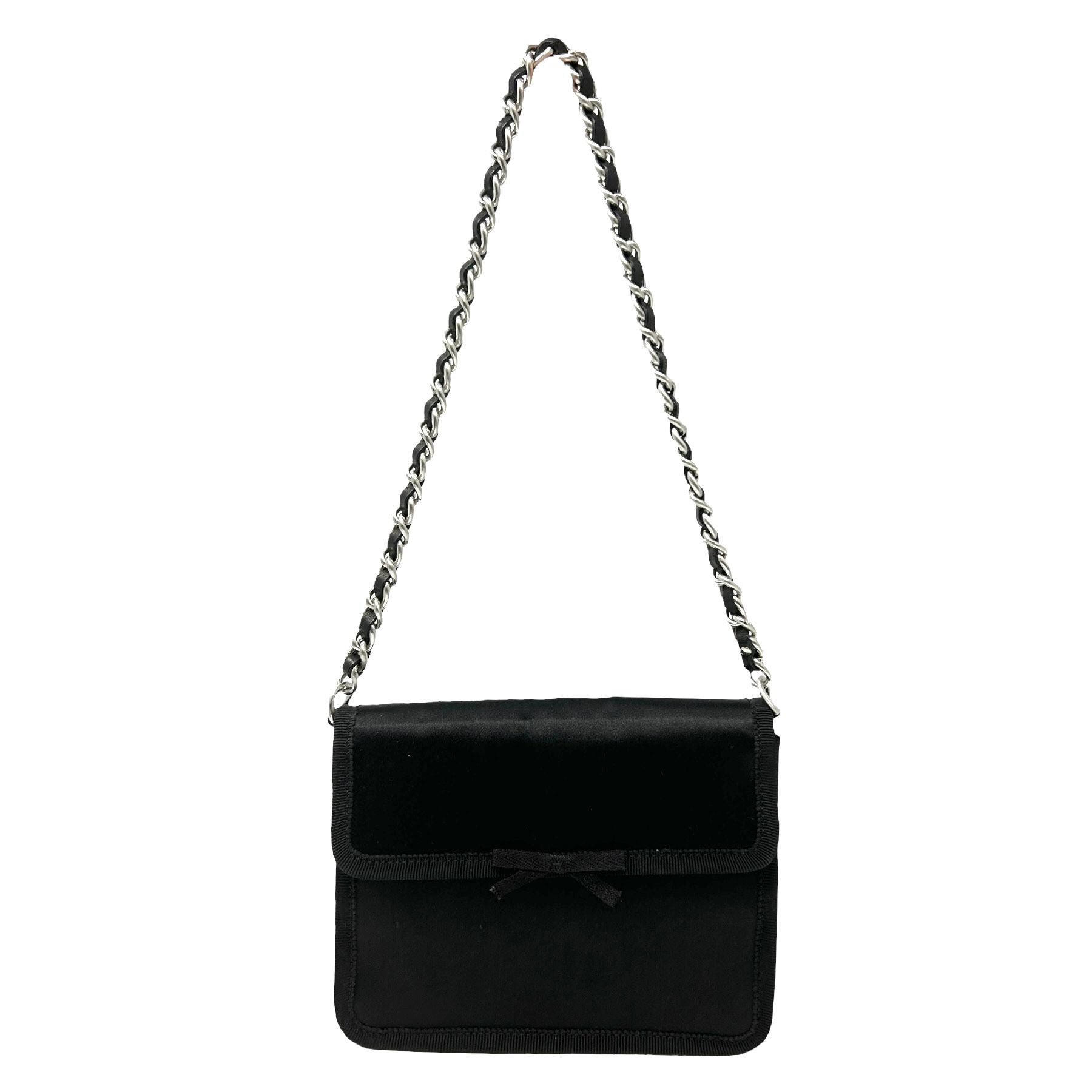 Prada black mini chain bag online