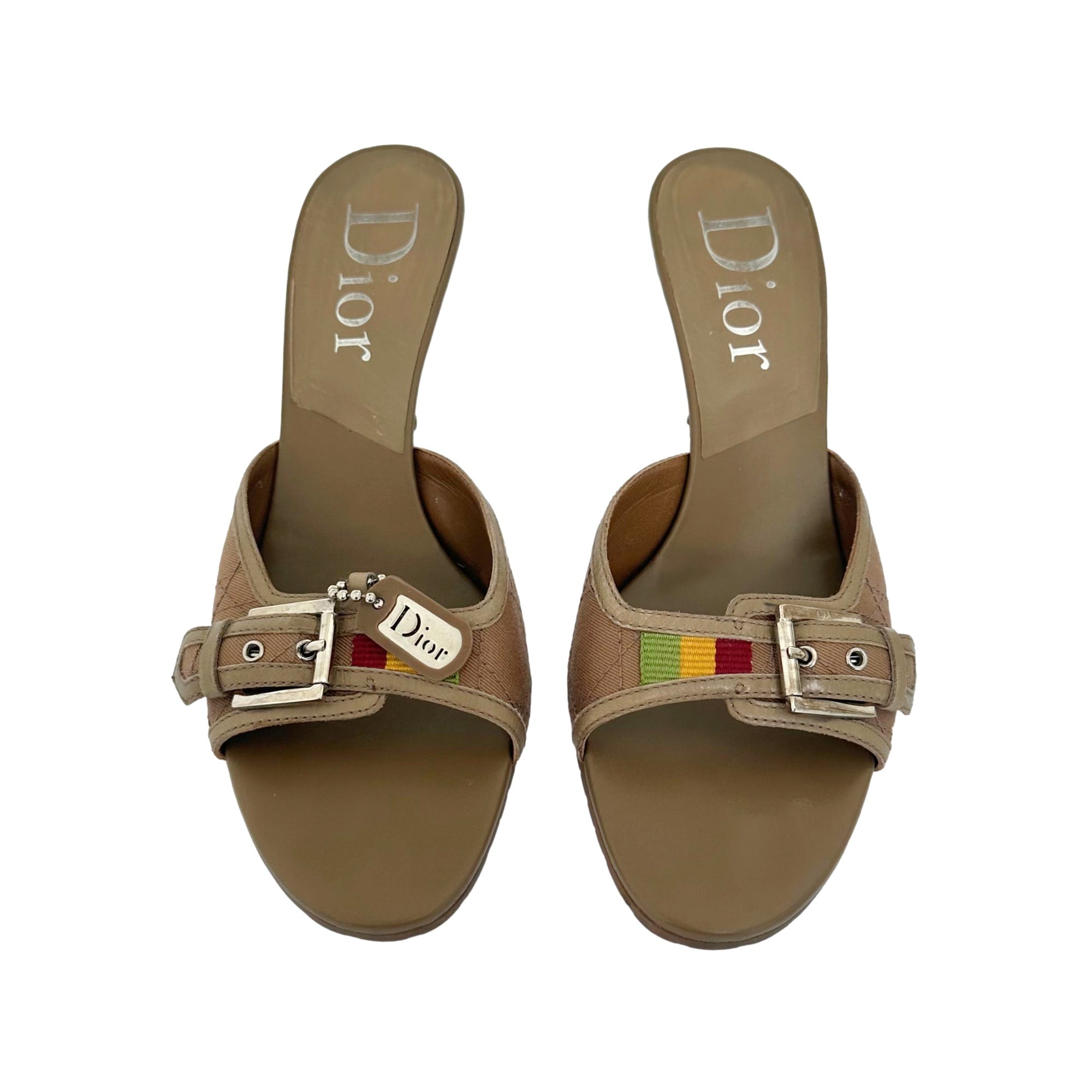 Dior Brown Rasta Buckle Heels