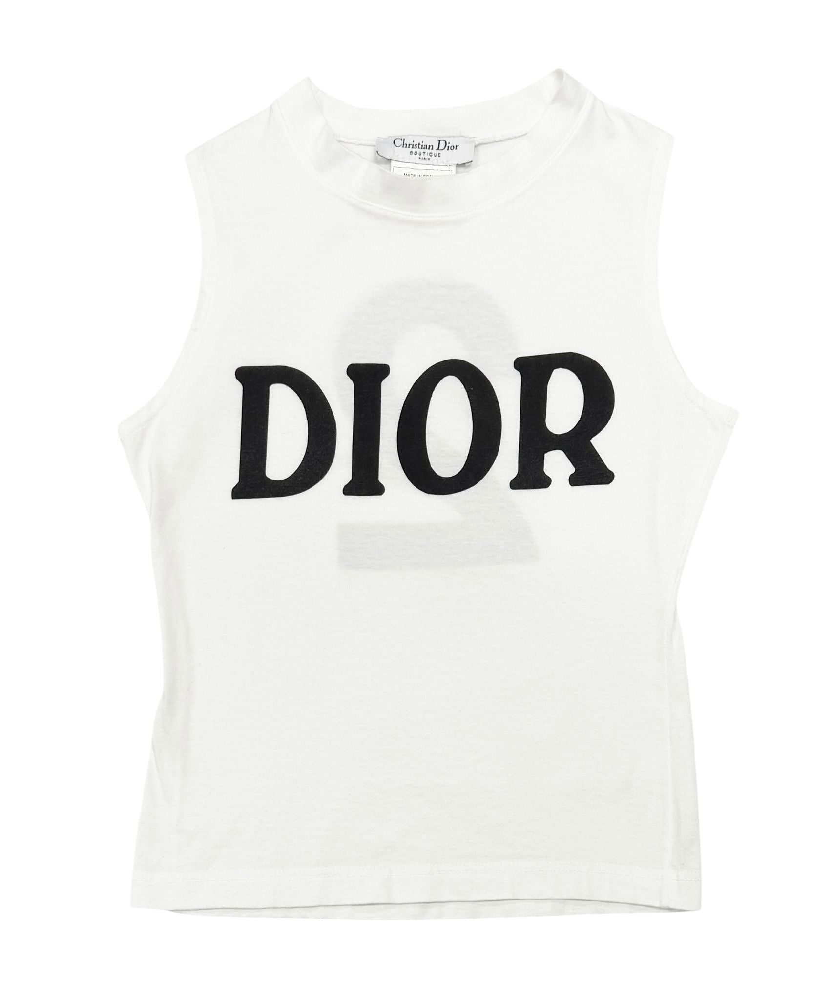 Dior White Logo Tank