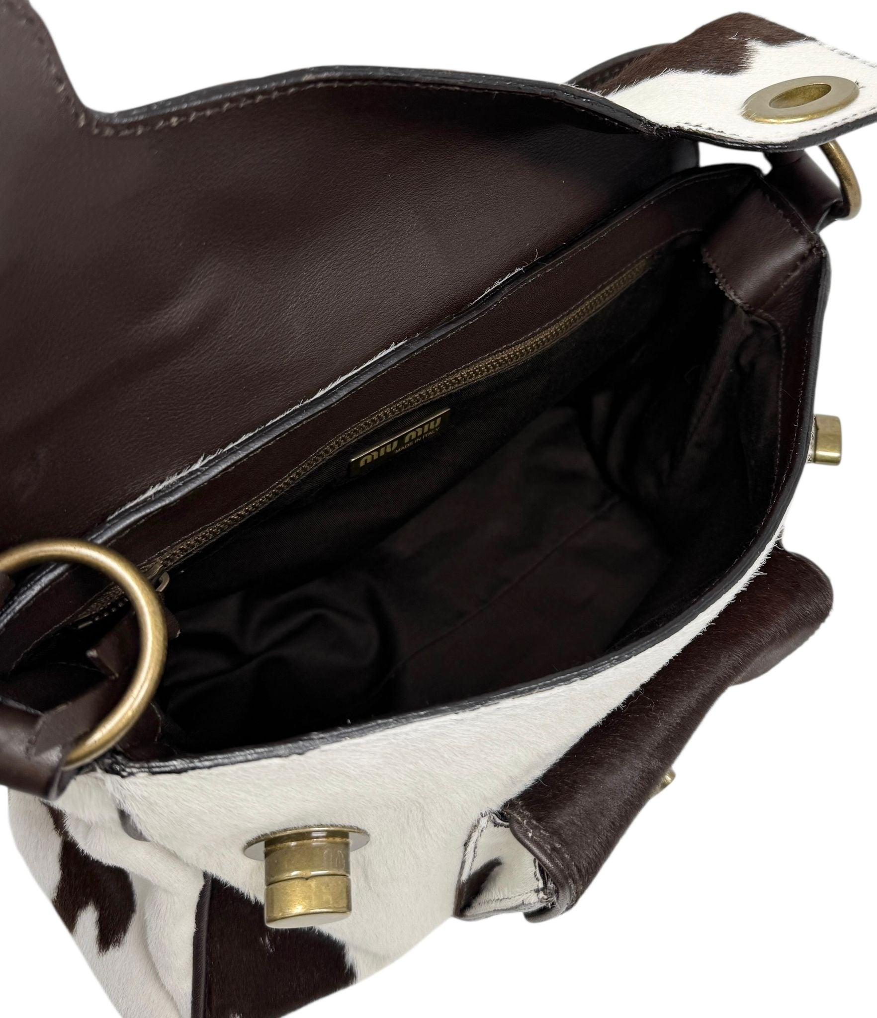 Miu Miu Cow Logo Shoulder Bag