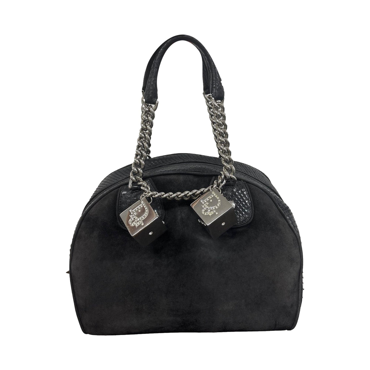 Dior Black Suede Gambler Bag