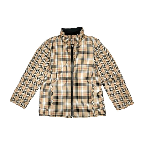 Burberry Tan Plaid Puffer Jacket