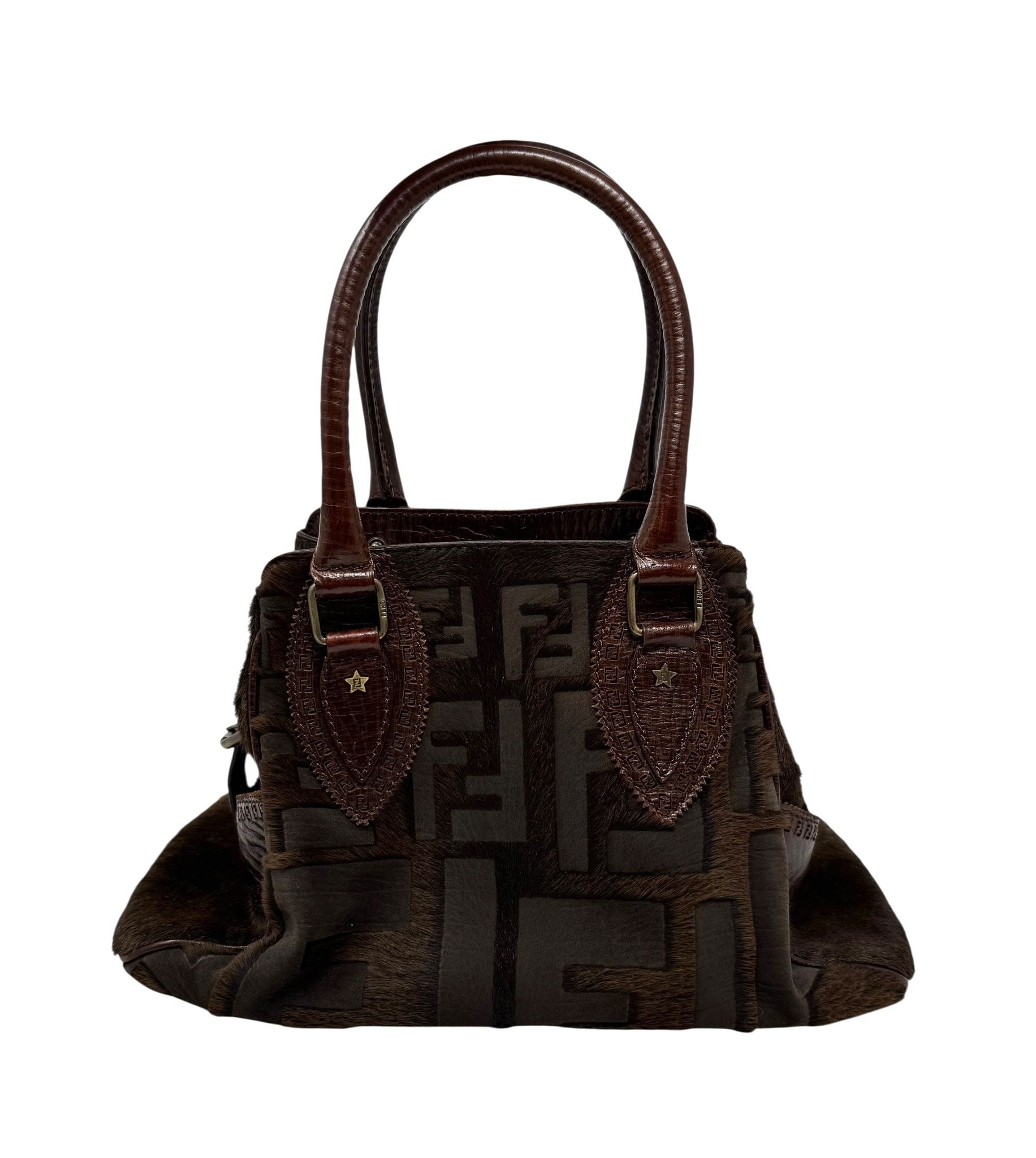 Fendi Brown Calfhair Shoulder Bag