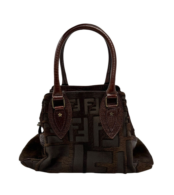 Fendi Brown Calfhair Shoulder Bag