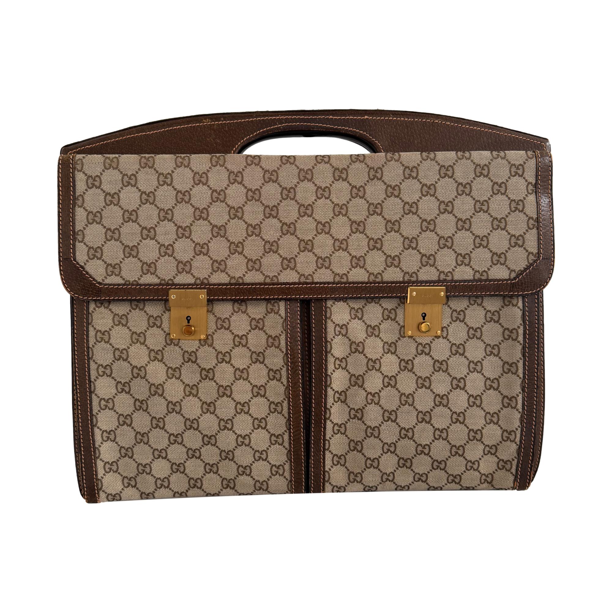 Gucci Logo Briefcase/Jumbo Clutch
