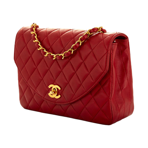 Chanel Red Turnlock Flap Shoulder Bag