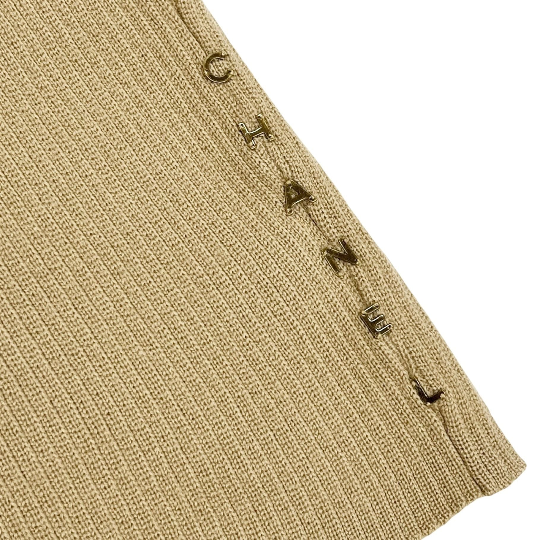 Chanel Beige Logo Tank Top