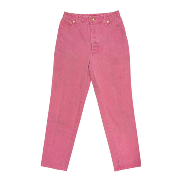 Chanel Pink Logo Pocket Jeans