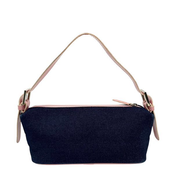 Courreges Denim Logo Shoulder Bag