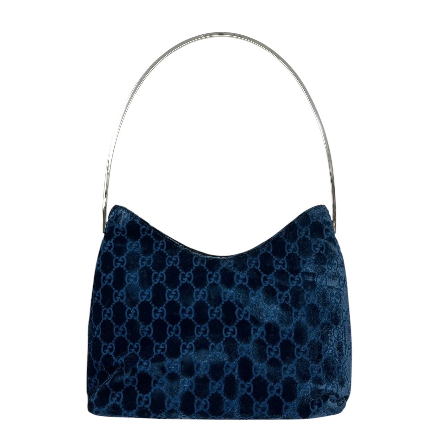 Gucci x Tom Ford Blue Velvet Shoulder Bag