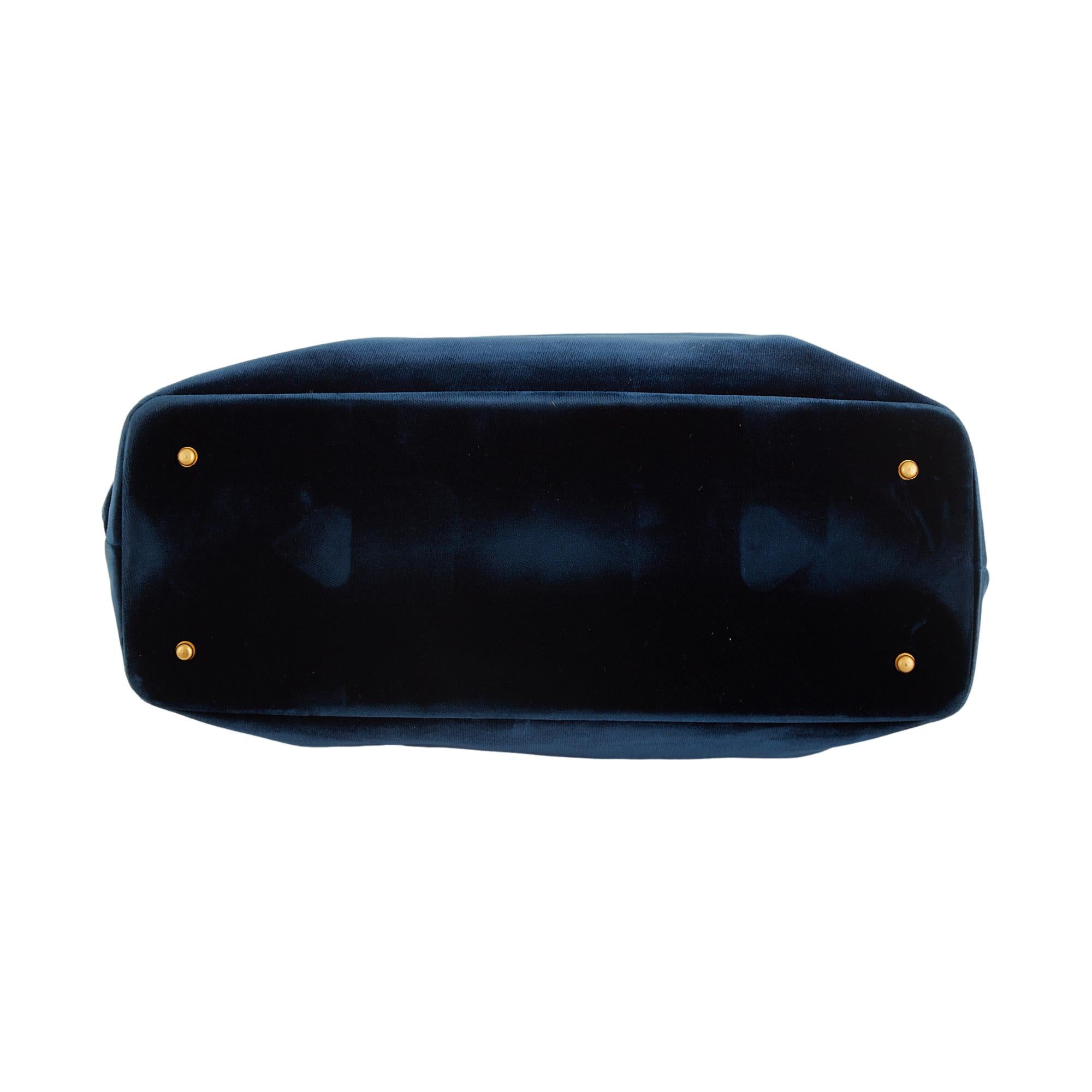 Givenchy Blue Velvet Seashell Handle Bag