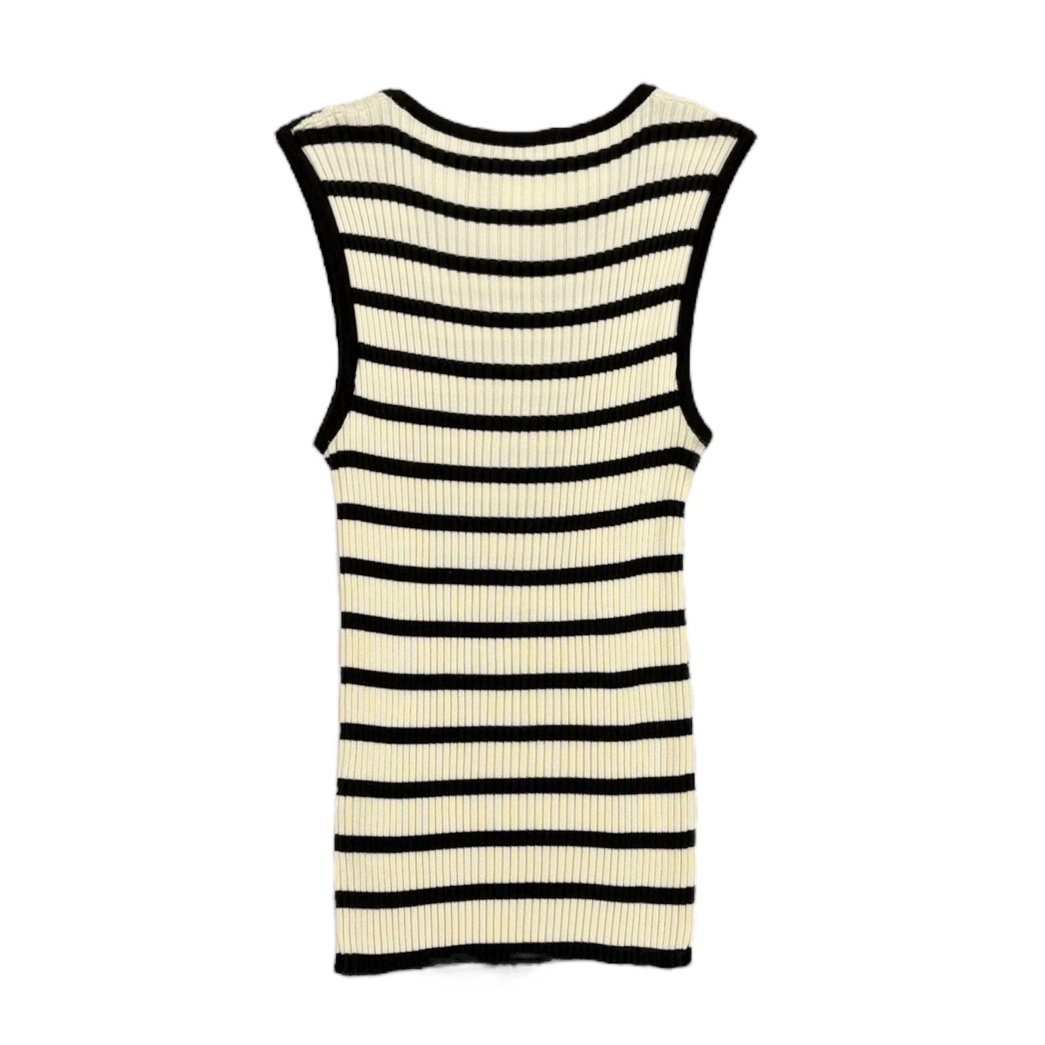 Chanel Brown Stripe Tank Top
