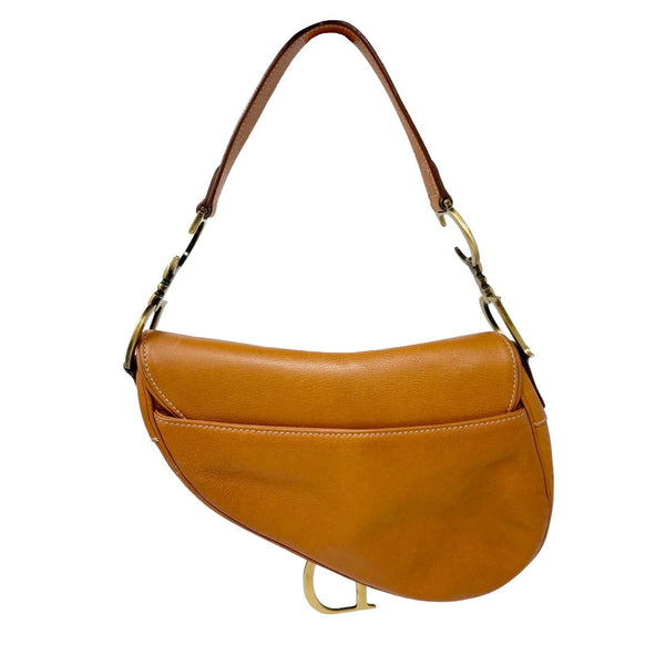 Dior Brown Leather Saddle Bag