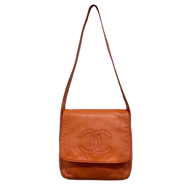 Chanel Orange Logo Shoulder Bag