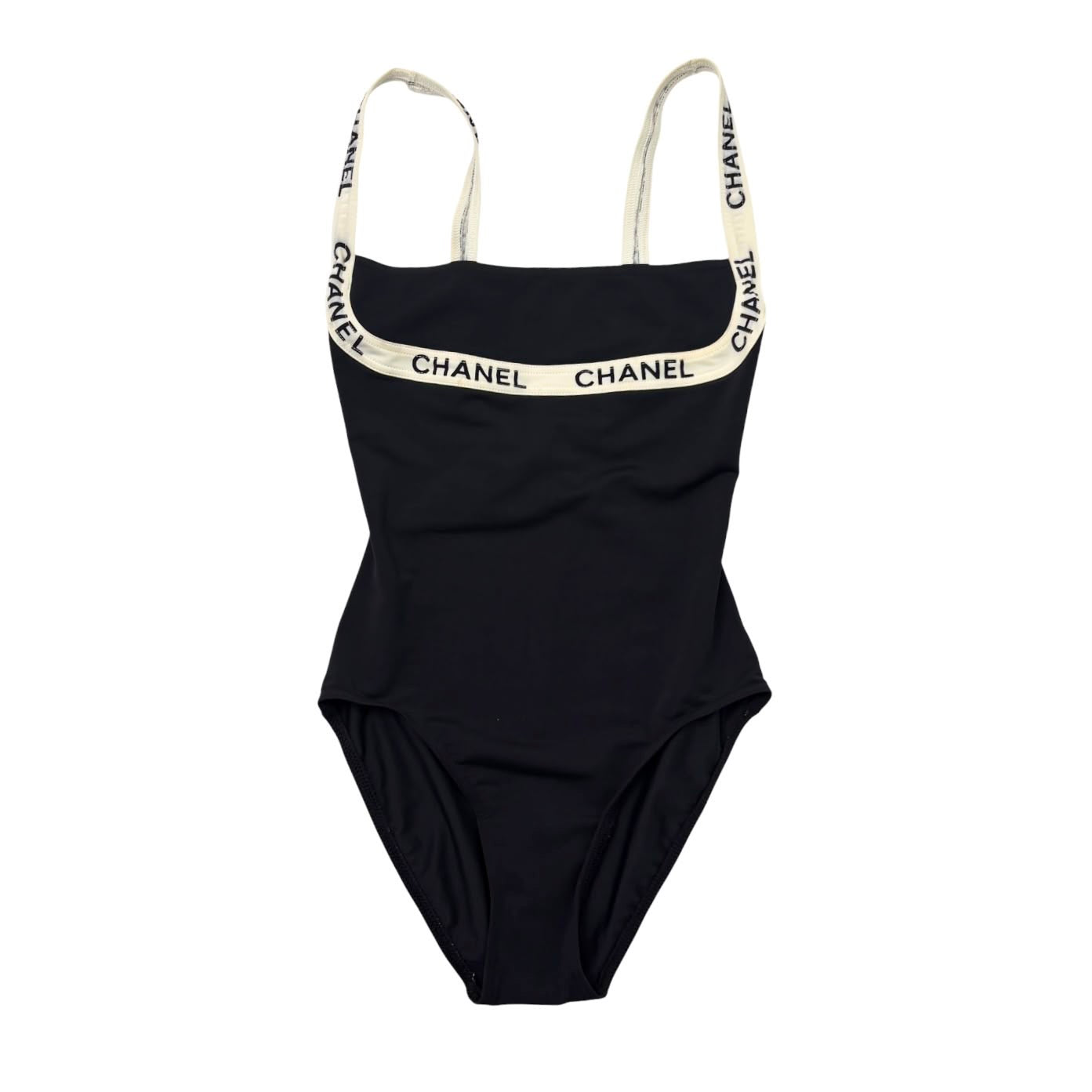 Chanel Black Logo Strap One Piece