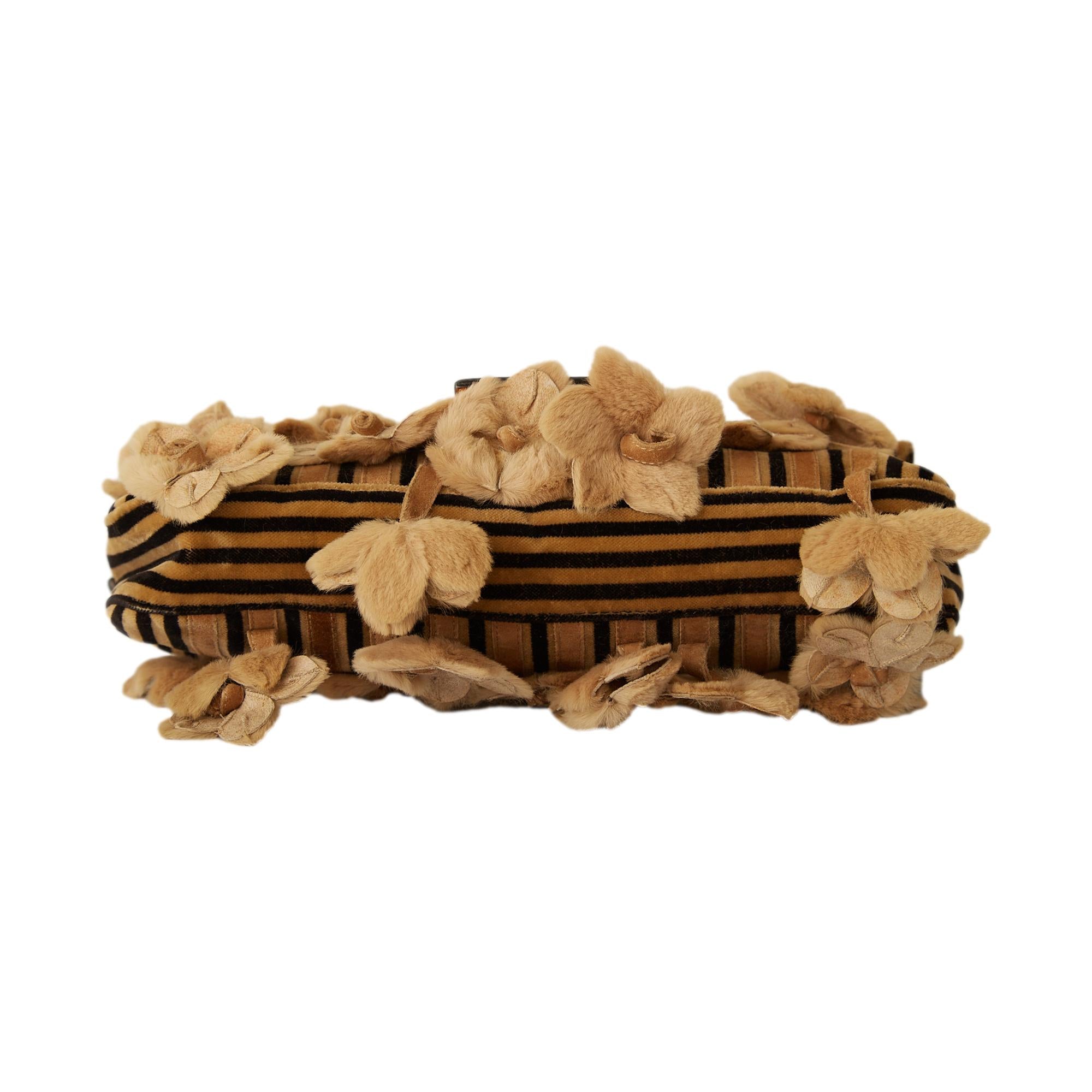 Fendi Striped Fur Flower Baguette – Treasures of NYC