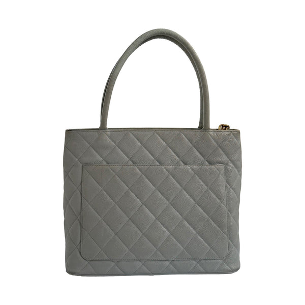Chanel Light Blue Medallion Top Handle Bag