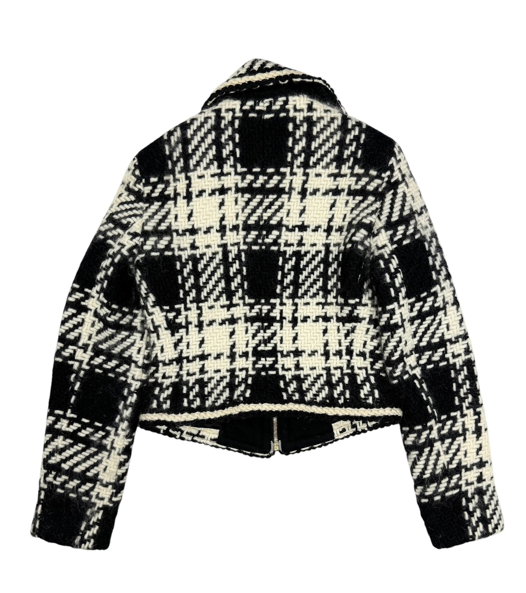 Celine Black + White Plaid Jacket