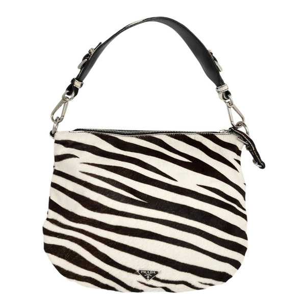 Prada Zebra Logo Shoulder Bag