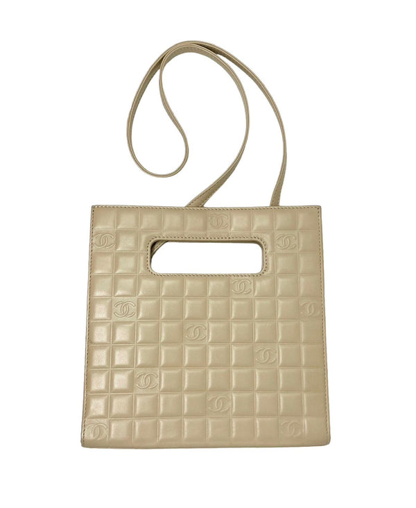 Chanel Tan Top Handle 2-way Bag