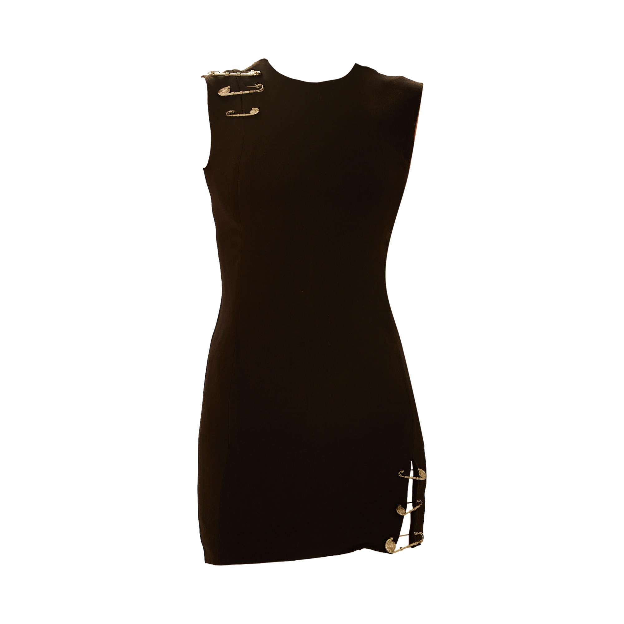 Gianni Versace Black Safety Pin Dress