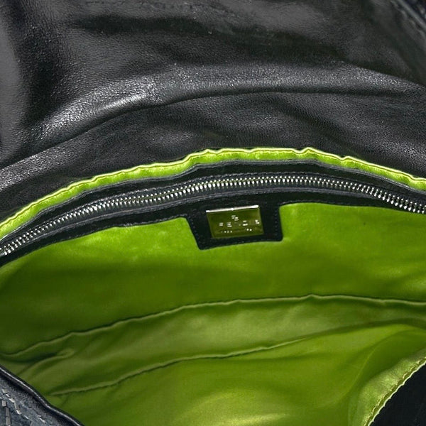 Fendi Black Beaded Baguette