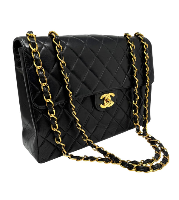 Chanel Black Jumbo Turnlock Flap Bag