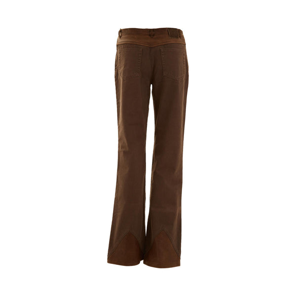 Chanel Brown Logo Western Flare Pants