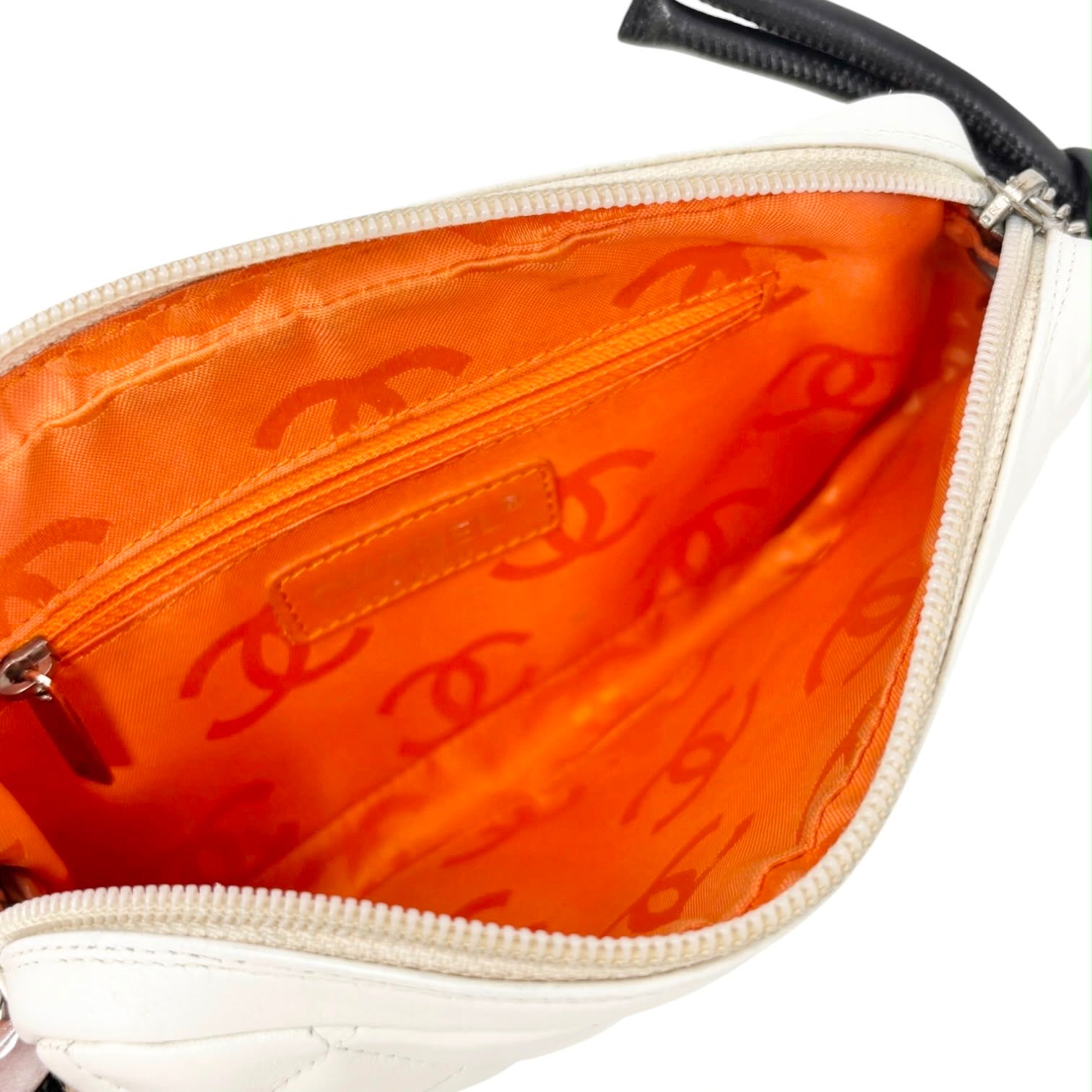 Chanel White Quilted Cambon Shoulder Bag