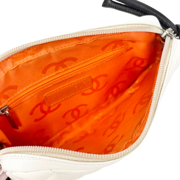 Chanel White Quilted Cambon Shoulder Bag