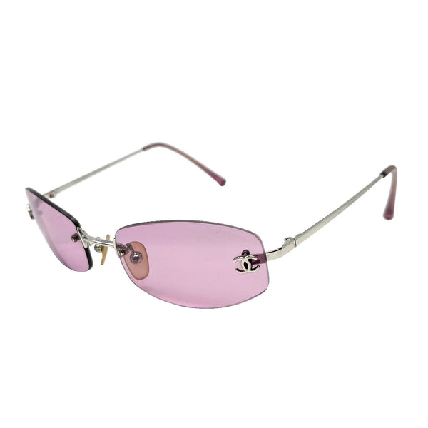 Chanel Pink Rimless Sunglasses