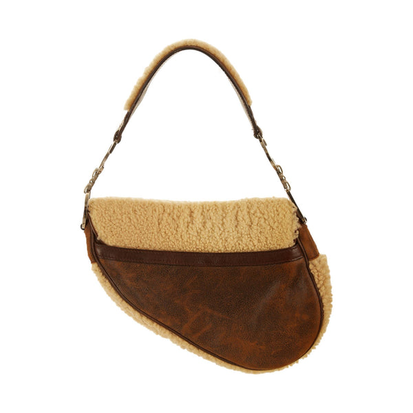Dior Sherpa Leather Saddle Bag