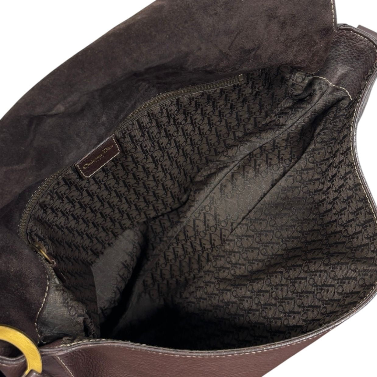 Dior Brown Leather Saddle Crossbody Bag