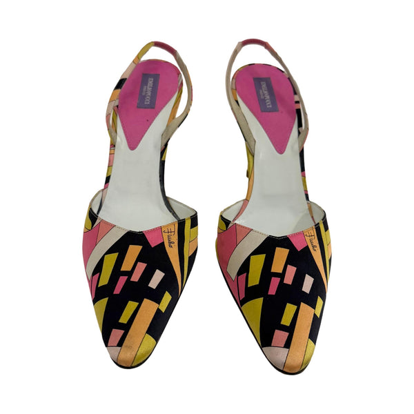 Pucci Print Slingback Heels