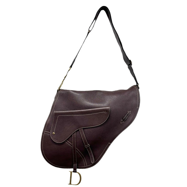 Dior Brown Leather Saddle Crossbody Bag