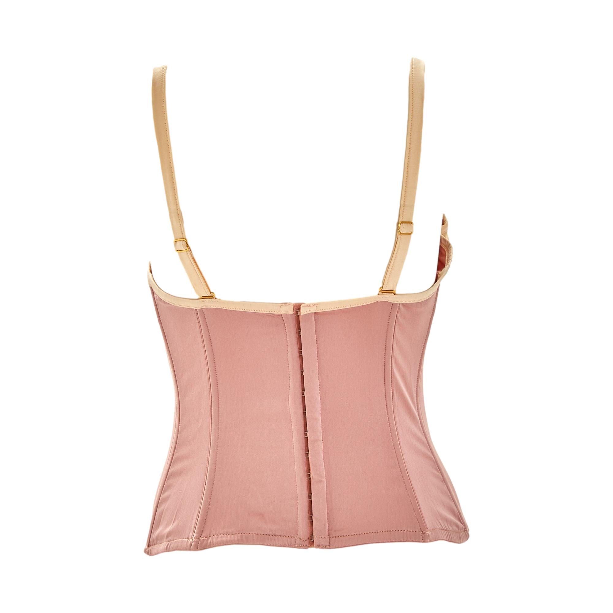 Dior Pink Ruffle Corset Top