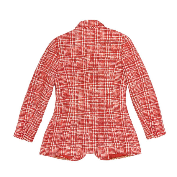 Chanel '97 Red + White Tweed Jacket