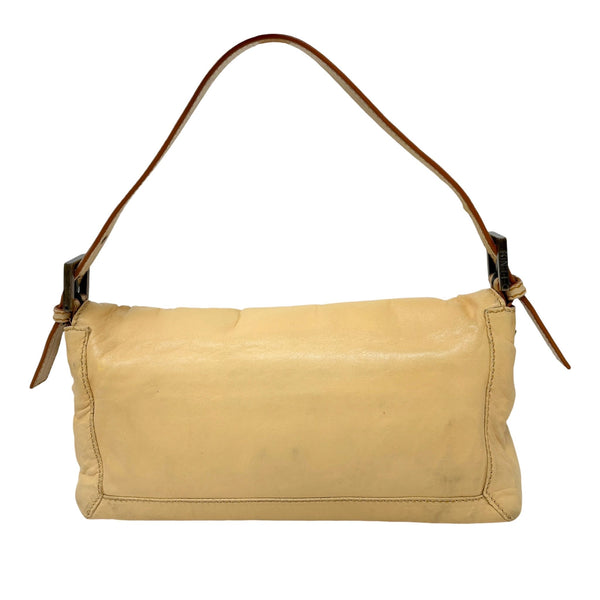 Fendi Tan Leather Stitched Baguette Bag