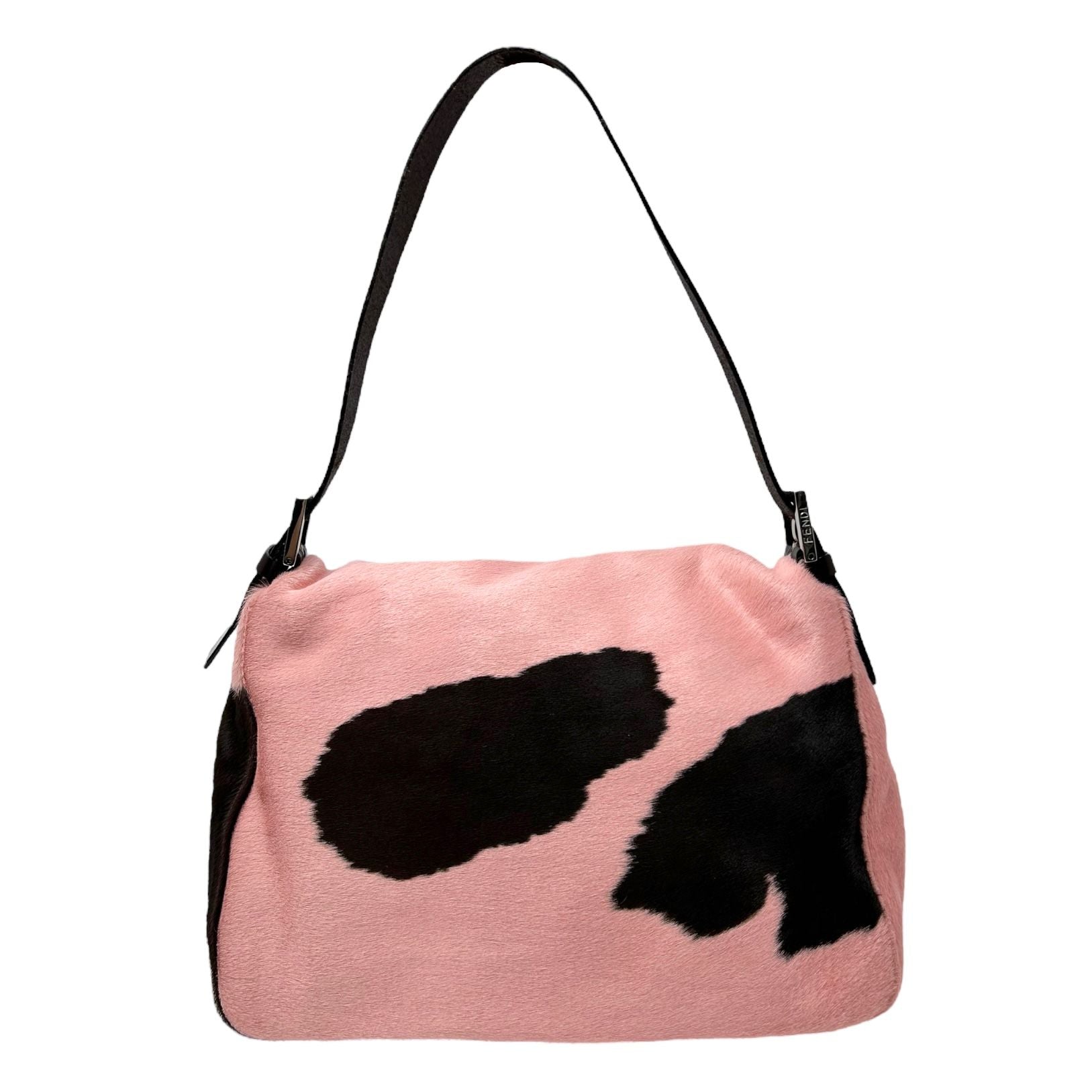 Fendi Pink Cow Print Baguette