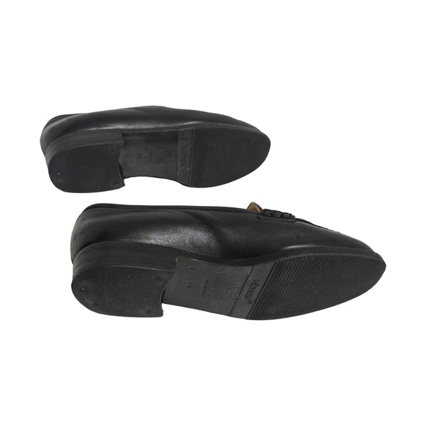 Chanel Black Turnlock Loafers