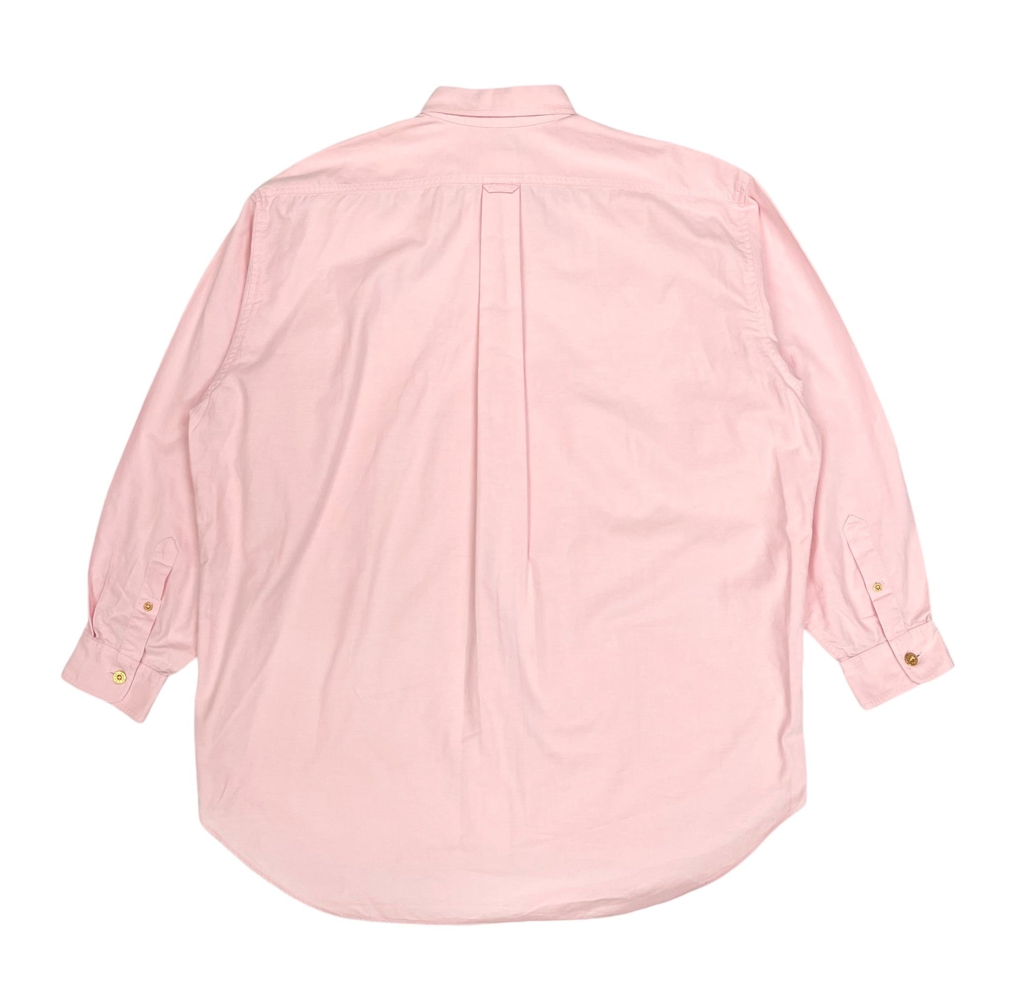 Chanel Pink Oversized Logo Button Down