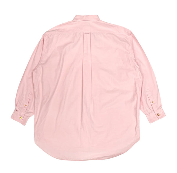 Chanel Pink Oversized Logo Button Down