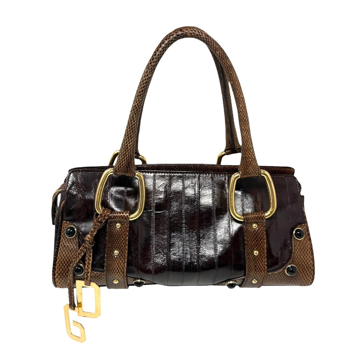 Dolce & Gabbana Brown Logo Top Handle Bag