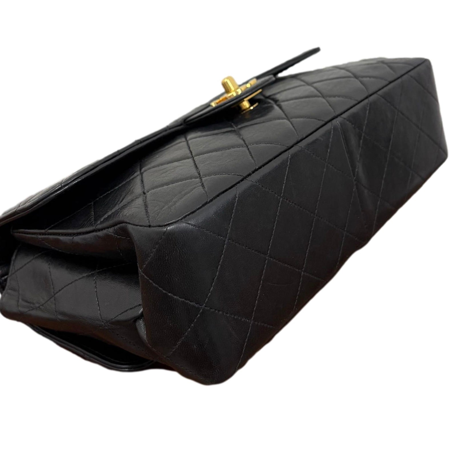 Chanel Black Lambskin Double Sided Flap Bag