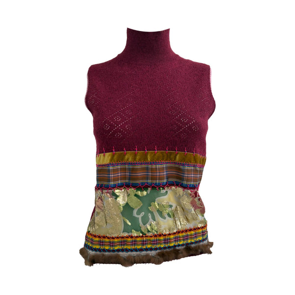 John Galliano Mixed Media Top