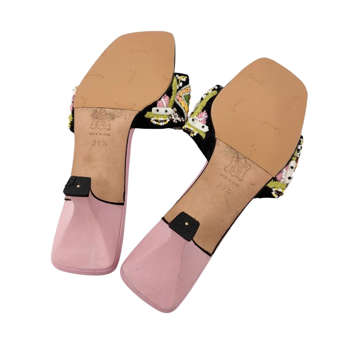Fendi Pink Beaded Kitten Heels