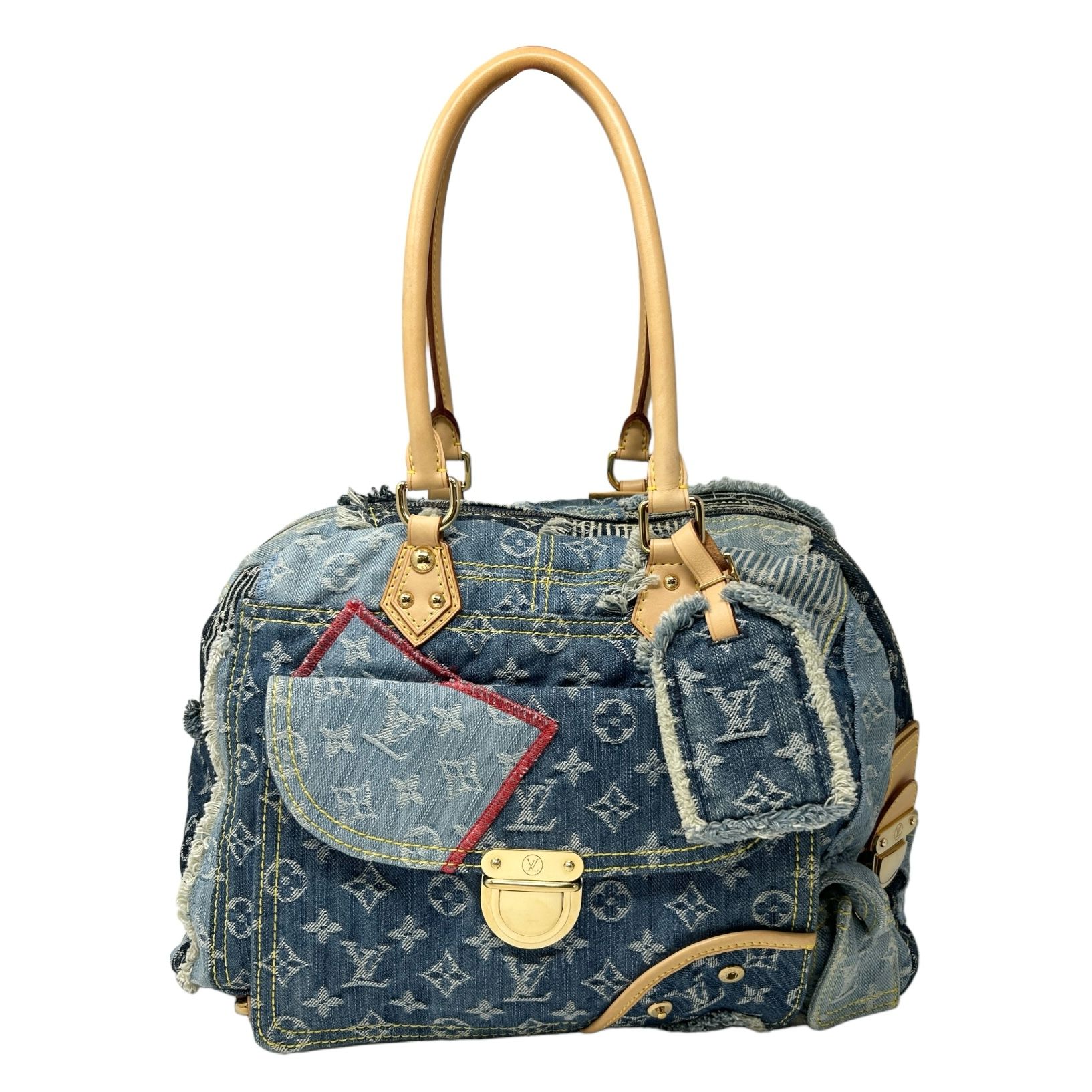 Louis Vuitton Denim Monogram Patchwork Bag